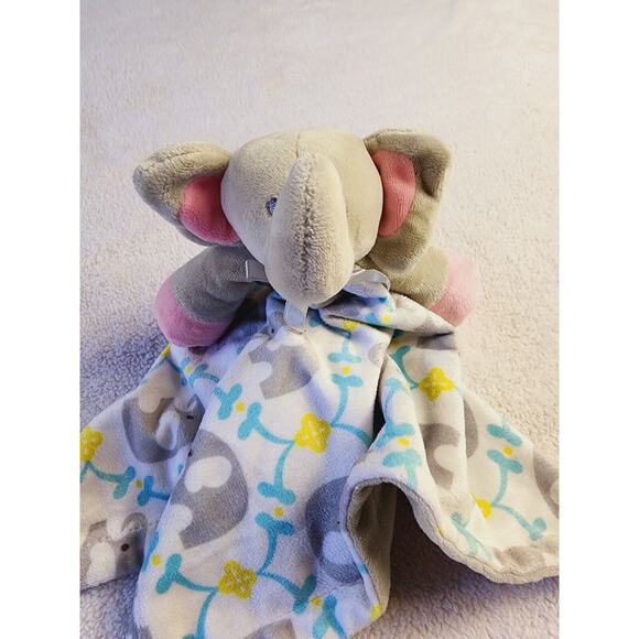BABY DODO Plush Security Blanket Elephant Lovey Lovie Grey Nursery Shower Gift - Picture 4 of 9